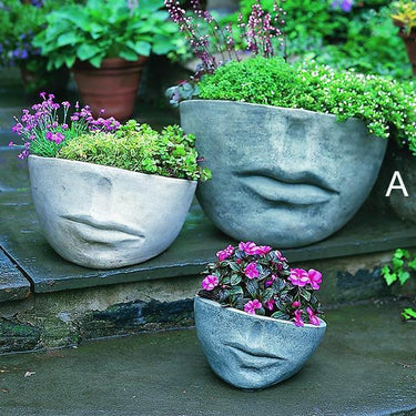 Campania International Cast Stone Faccia Large Planter Urn/Planter Campania International